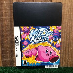 Kirby Mass Attack Nintendo DS Blockbuster Promo Shelf Display Card ONLY Backer